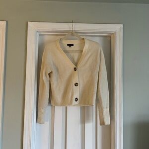 Quince Ivory Button-Up Cardigan